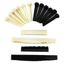 1 Sets Black and White ABS Bridge Pins & Saddle & Nut Replacement Parts for D2I9