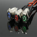25mm 12V White Stainless Aluminum Switch Latching PushButton Waterproof