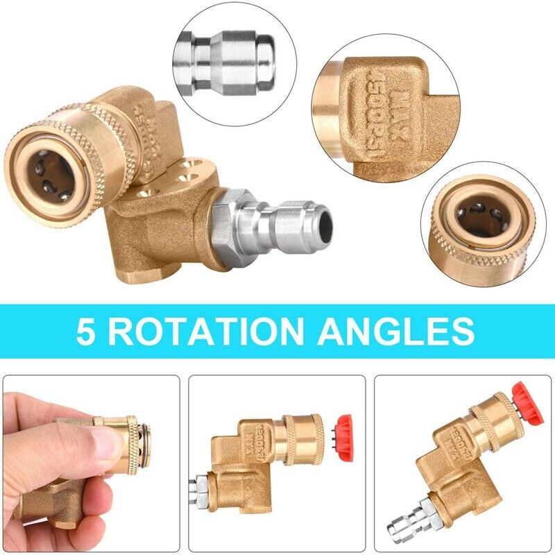 Quick Connecting Pivoting Coupler 180 Degree with 5 Angles and Safety Lock