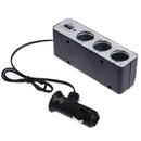 USB 3 Car Auto Cigarette Lighter Socket Splitter Charger New