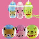 2xKids Animal Printed Pop Up Drinking for Juice Milk Water Travel Cup 300ml
