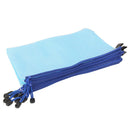 12Pcs A4 Zipper Bags Zip File Storage Document Folder Protective Sleeve Blue