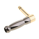 Metal 1/4" TS Right Angle Adapter Mono Phone Plug Connector 6.5mm Jack