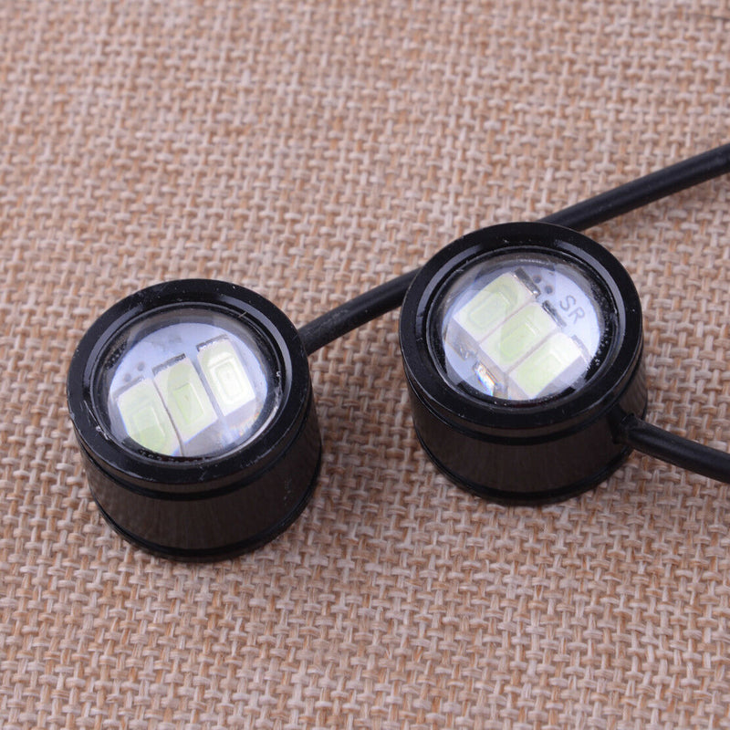 1Pair Motorcycle Handlebar Blue LED Spotlight Headlight Driving Light Fog Lamp