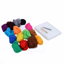20 Color Wool Felt + Needles Felt Tool Needle Felting Mat Starter Tool DIY Kit