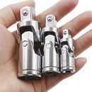 3x 1/4" 3/8" 1/2" Chrome Steering Shaft U Joint Coupler Hot Rod, CR-V