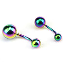 9Pcs/Bag Ball Belly Button Bar Navel Ring Barbell Body Piercing Women JewelES