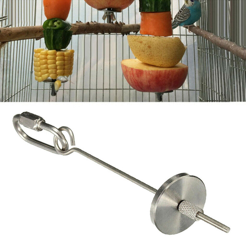 2Pieces Birds Fruit Fork Feeder Cage Accessories for Birds Chicken Finches
