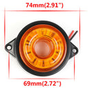 2Pcs Amber Round Side Marker Lights Clearance 10 LED Truck Trailer Lamp 24V