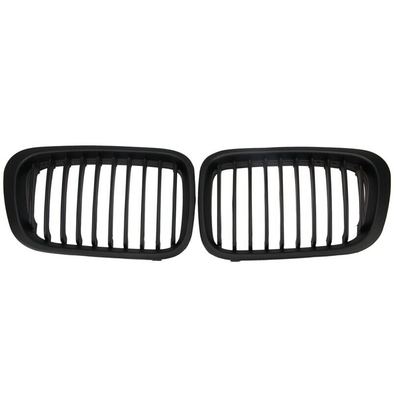 1 Pair Abs Front Replacement Matte Black Kidney Grille Grill For Bmw E46 3  U4Z4