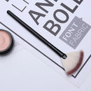 Fan Shape Face Makeup Brush Foundation Base Cheek Blush Powder Pen (Brown)