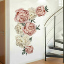 1Pc Pink Peony Flower Blossom Wall Stickers Kids Art Baby Nursery Decor Mur
