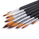 9pcs Painters Watercolor Acrylic Paint Oil Brushes Wood Handle Nylon Hair