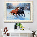 5D Diamond Painting Full Drill Kits Rhinestone Picture Art Decor-30x20cm-Horse