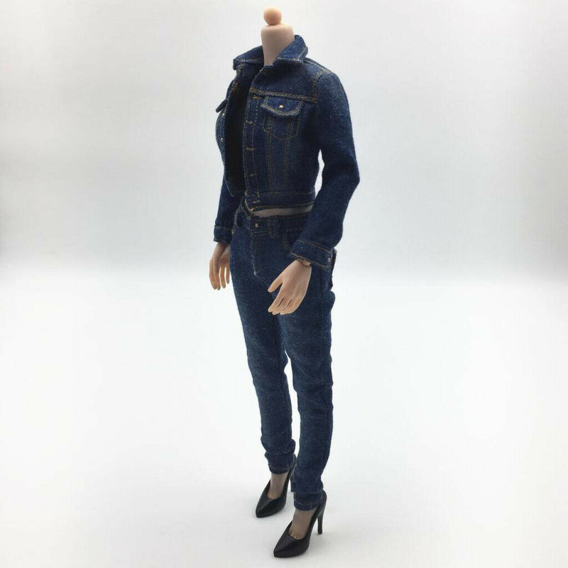 1/6 Scale Denim Clothing Female Modern Lady Clothes Set for 12" Figures Body