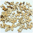 50pc Wooden Mini Mixed Wood Butterfiy Decor Craft Card Scrapbooking Making