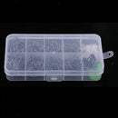 200pcs Steel Barbless Barbed Fishing Hooks Set w/ Float Stoppers Rig Beads