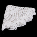 Handmade Crochet Cotton Lace Placemats Doilies White, Flower Shape, Home Coffee