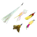 6pcs/set Retractable Cat Stick Kitten Interactive Toys w/Replacement Head