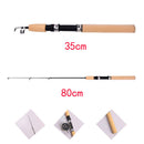 Portable 80CM Shrimp Winter Ice Fishing Rod Fish Tackle Pole Rods Telescopic 3C