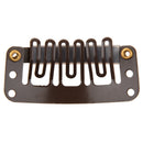 50pcs Brown Snap Clips U-shape Metal Clips for Hair Extensions DIY Z4J6