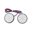 2x Round LED Motorcycle Tail Brake Turn Signal Lights Truck Side Marker Lights