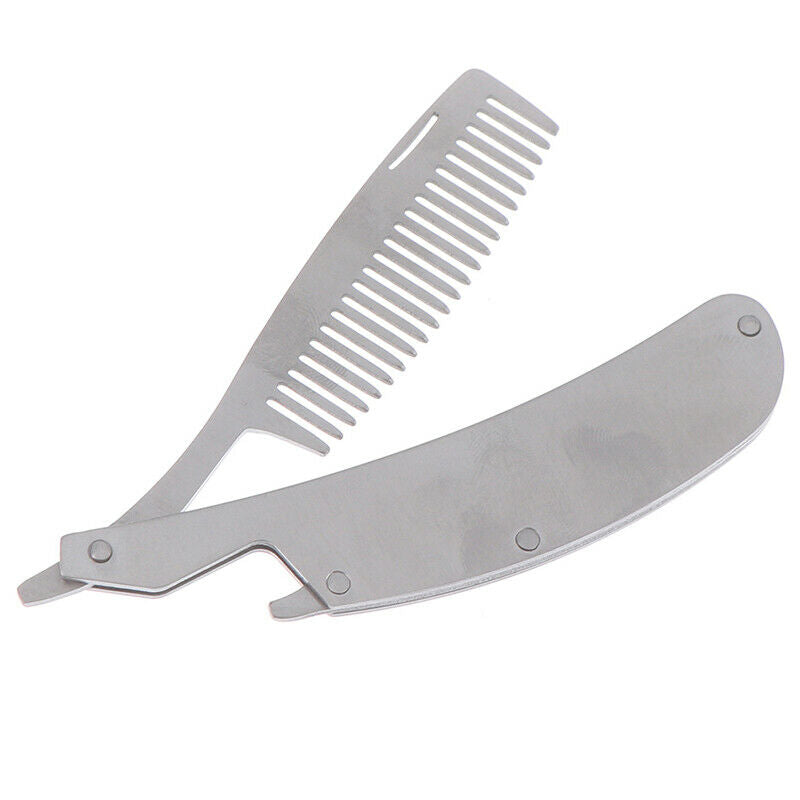 Stainless steel Hair Comb Men Dedicated Folding Comb Beard Brush Hair Care T BX