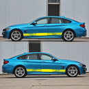 1 Pair Car Stickers Vinyl Long Stripe Totem Side Skirt Decals Exterior Styling