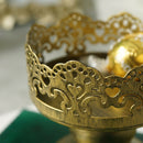 Sweetgo Candle Holder Lace Edge Mini Cupcake Stand Metal Iron Singlecup Tab