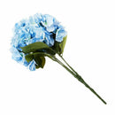 Artificial Hydrangea Flower 5 Big Heads Bouquet (Diameter 7" each head) Blu
