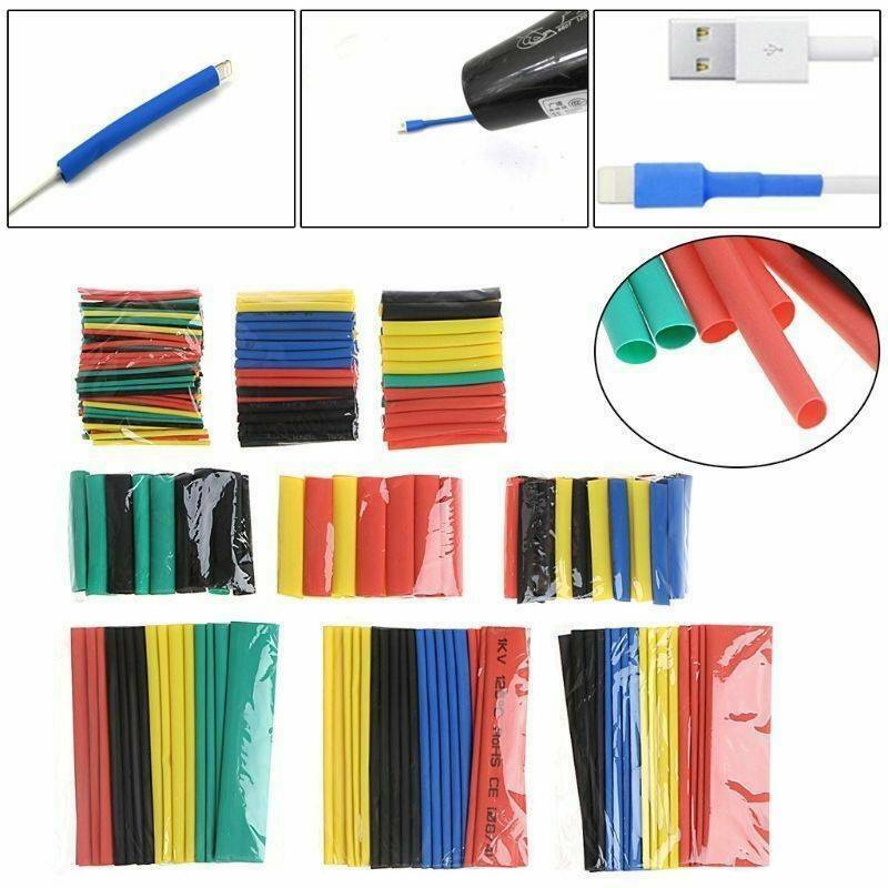 328Pcs Assorted 2:1 Heat Shrink Tubing Tube Cable Sleeving Wrap Wire Kit 8-Sizes