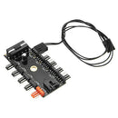 4 Pin PWM CPU Fan Hub 12V 10 Way Controller Regulator for Computer Case A