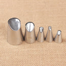 5PCS/Set Of Chrysanthemum Nozzle Icing Piping Pastry Nozzles Kitchen Cake To*SE