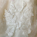 1 Pair of Flower Lace Applique Trim Embroidery Sewing Motif DIY Wedding Bridal
