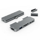 USB C Hub Multiport Adapter - 7 in 1 Portable Space Aluminum Dongle with 4K HDMI