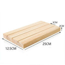 Solid Wood Earrings Jam Paper Jewelry Display Props Card 3 Slot Plate JewelrQ4T4