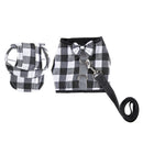 Pet Dog Vest Harness with Hat Pet Costume Party Clothes Black White-M