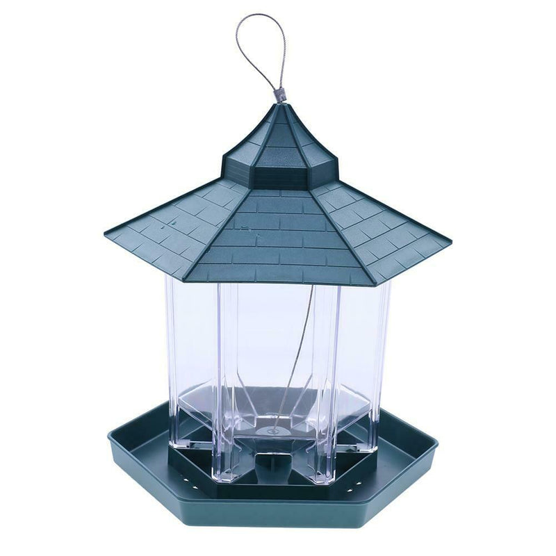 Waterproof Bird Feeder Plastic Hanging Bird Food Container Outdoor Garden D A