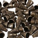 60 Bronze Tone Bead Caps Fit Chain Tassel 11x9mm D3X2