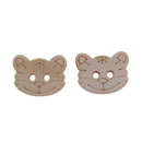 100pcs Wooden Tiger Button Kids Clothes Cartoon DIY Home Sewing Accessories