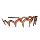 Headband Hair Comb Zigzag Band Notched Headband Woman Man Girl, One Size