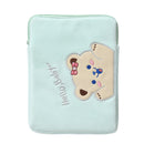 11 inch Laptop Bag Cute Bear Pouch Case for iPad Protective Cover (Green) A