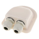 Double Cable Plastic Waterproof ABS Solar Entry Gland For RV Boat 110x92x40mm