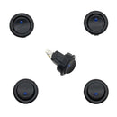 5 Pieces LED Dot Light 12V Car Boat Round Rocker ON/OFF TOGGLE SPST Switch