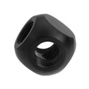 G1/4 Inner Thread 4 Way Water Tube Connector Ball Shaped Adapter(Black)