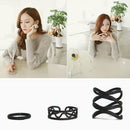 3PCS Women's Punk Black Stack Plain Above Knuckle Ring Midi Finger Tip Rings  MO