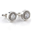 1 Pair Fashion Diamond Cufflinks Cuff Links Womens Mens Dress Business Wedd