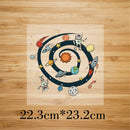 cartoon galaxy iron on patches heat transfer pyrography for diy clothes dec M&E