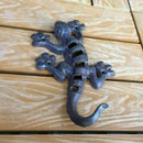 Iron Wall Art Ornament Geckos Lizard Hanger Hook Home Garden Decoration Gift