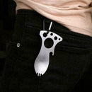Outdoor Camping Multi Functional Fork Carabiner EDC Wrench Spoon Opener New K5U6